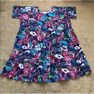 CW Classics Women’s Purple Casual Ruffle Dress XL